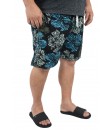 Short Estampado Tactel Elastano P M G GG Preto Azul